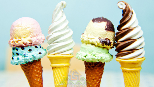 tránh ăn kem khi giảm cân