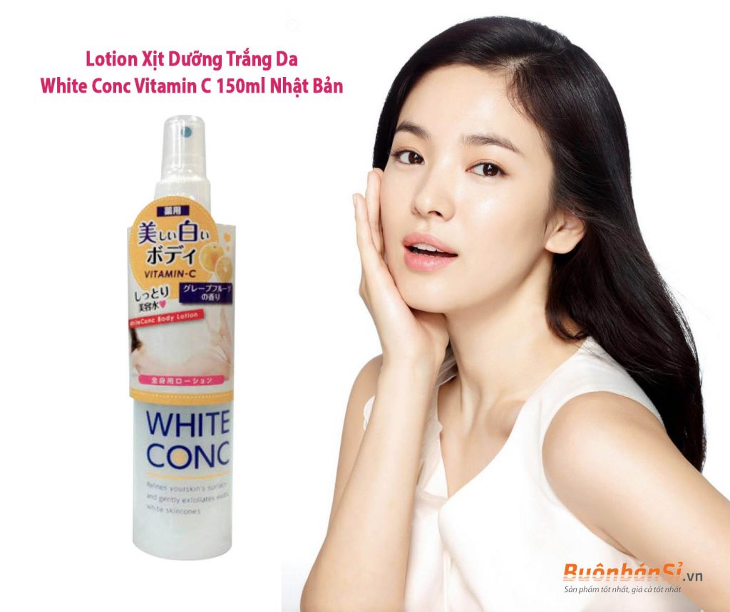 Lotion xịt dưỡng trắng da White Conc Vitamin C 245ml Nhật Bản 4 xịt dưỡng trắng da white conc cách dùng