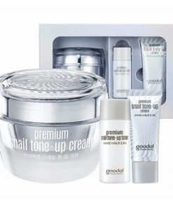 Set Kem Dưỡng Trắng Da Ốc Sên Goodal Premium Snail Tone Up Cream