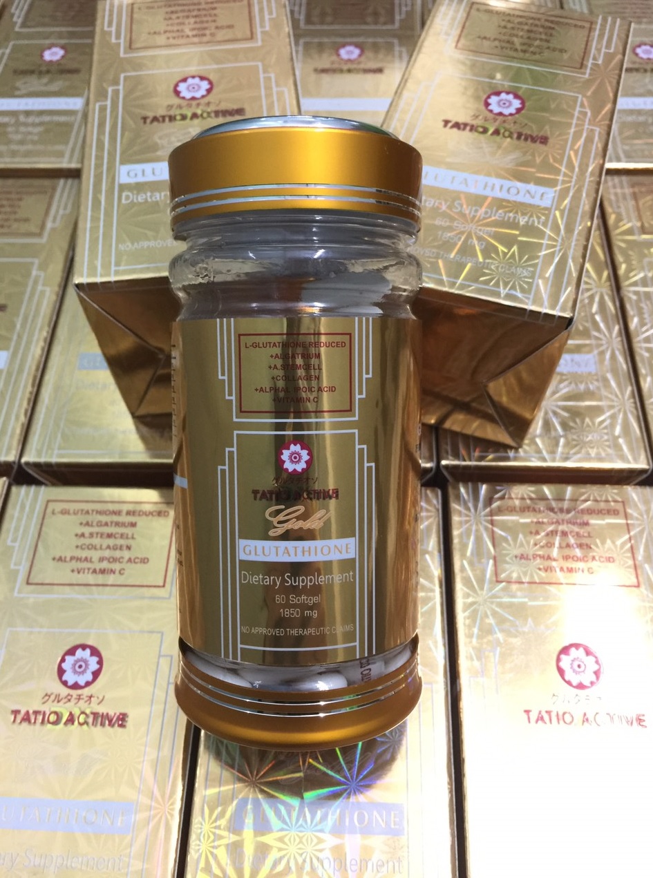 Viên Uống Trắng Da Tatio Active Gold Glutathione 1850mg 60 Viên 1 tatio active gold nhật bản