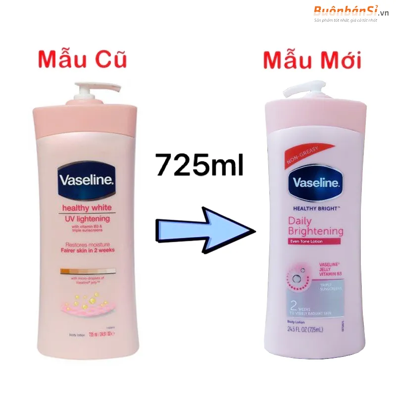 dưỡng thể vaseline healthy bright daily brightening 725ml có tốt không