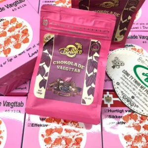 kẹo giảm cân chokolade vaegttab đan mạch màu hồng mẫu mới nhất