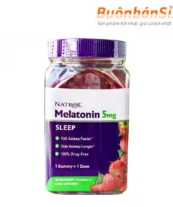 Kẹo dẻo ngủ ngon hương dâu natrol melatonin 5mg có tốt không