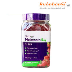 Kẹo dẻo ngủ ngon hương dâu natrol melatonin 5mg có tốt không