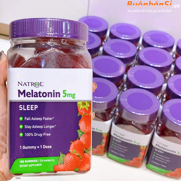 Kẹo dẻo ngủ ngon hương dâu natrol melatonin 5mg có tốt không