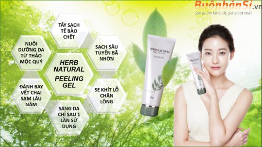 tẩy tế bào chết dr pepti herb natural peeling gel có tốt không