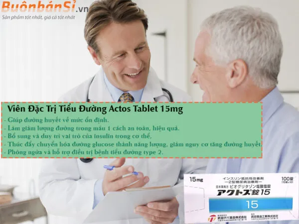 viên đặc trị tiểu đường actos tablet 15mg có tốt không
