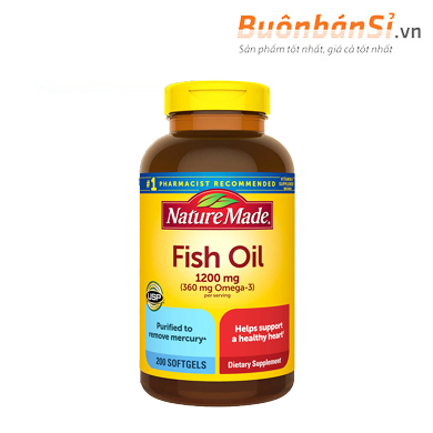 viên uống dầu cá omega 3 nature made fish oil có tốt không