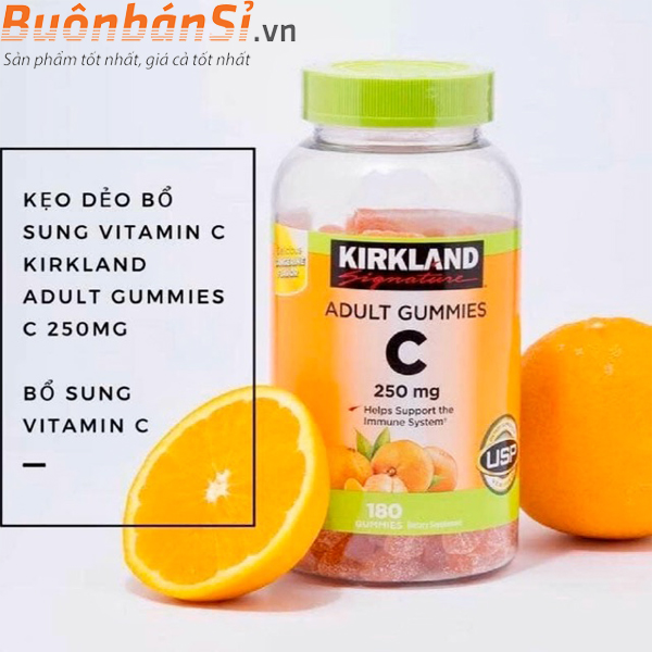 kẹo dẻo bổ sung vitamin c kirkland adult gummies có tốt không