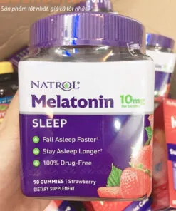 kẹo dẻo ngủ ngon hương dâu melatonin 10mg có tôt không