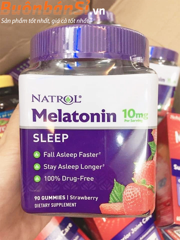 kẹo dẻo ngủ ngon hương dâu melatonin 10mg có tôt không
