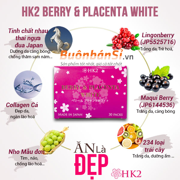 tinh chất nhau thai ngựa đua hk2 berry & placenta white có tốt không