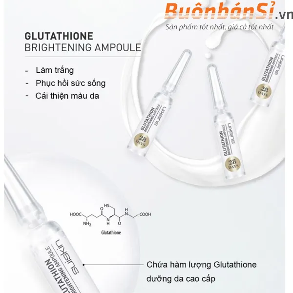 suiskin glutathione brightening ampoule có tốt không