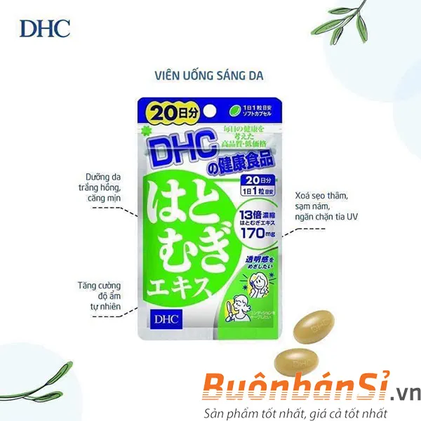 Viên Uống Trắng Da DHC dưỡng da trắng hồng