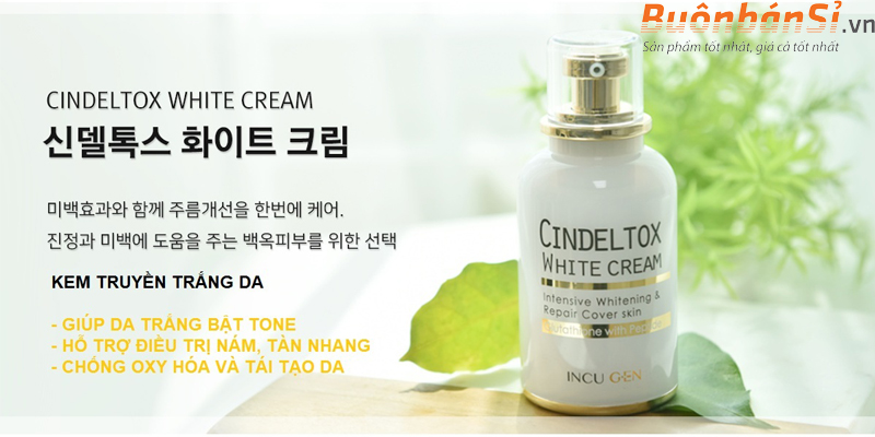 dưỡng trắng da an toàn cùng Cindel tox white cream