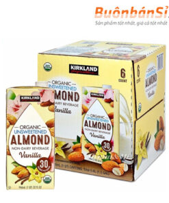 sữa hạnh nhân không đường kirkland organic unsweetened almond milk mua ở đâu