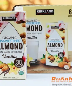 sữa hạnh nhân không đường kirkland organic unsweetened almond milk mua ở đâu