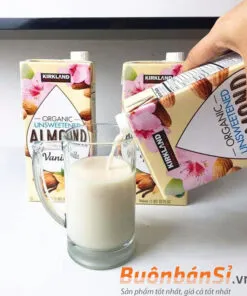 sữa hạnh nhân không đường kirkland organic unsweetened almond milk mua ở đâu