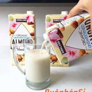 sữa hạnh nhân không đường kirkland organic unsweetened almond milk mua ở đâu