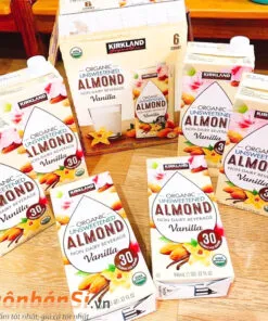 sữa hạnh nhân không đường kirkland organic unsweetened almond milk mua ở đâu