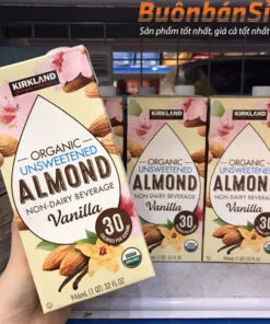 sữa hạnh nhân không đường kirkland organic unsweetened almond milk mua ở đâu