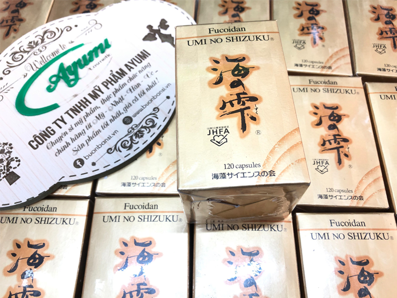 tảo phòng chống ung thư fucoidan umino shizuku 120 viên nhật bản giá bao nhiêu