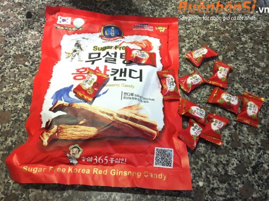 kẹo hồng sâm không đường 500g korea red ginseng candy mua ở đâu