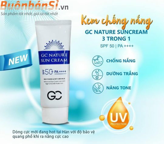 kem chống nắng GC nature sun cream có tốt không