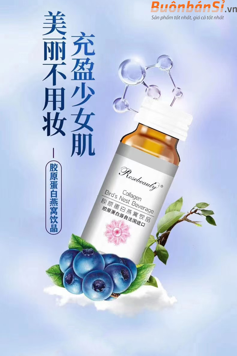 Nước Uống Trắng Da Collagen Yến Rose Beauty Collagen Bird’s Nest Beverage 400ml 4 Collagen Yến Trắng Da Rose Beauty có tốt không