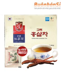 Trà Hồng Sâm Korean Red Ginseng Tea hàn quốc hộp màu vàng