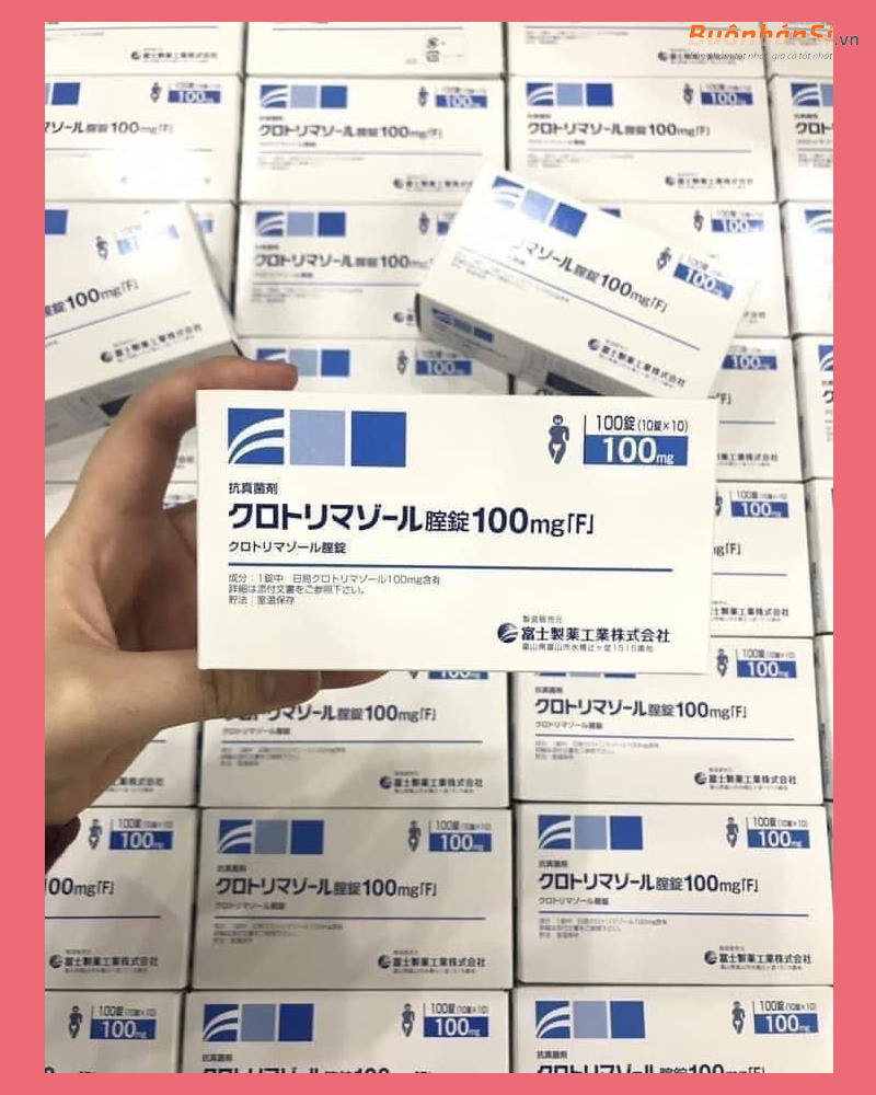 Viên Đặt Trị Nấm Âm Đạo Fuji Pharma Clotrimazole 100mg 100 viên 1 Viên Đặt Trị Nấm Candida Nhật Bản giá bao nhiêu