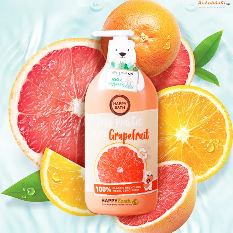 sữa tắm happy bath grapefruit 900g