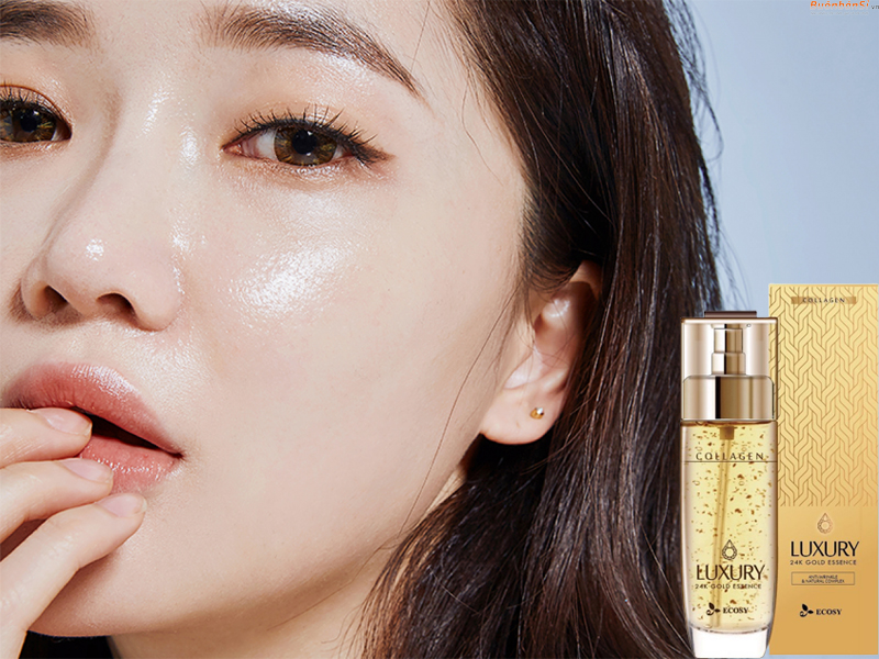 Tinh Chất Vàng Chống Lão Hóa Ecosy Collagen Luxury 24K Gold Essence 120ml 3 tinh chất vàng Ecosy Collagen 120ml mang đến hiệu quả ra sao