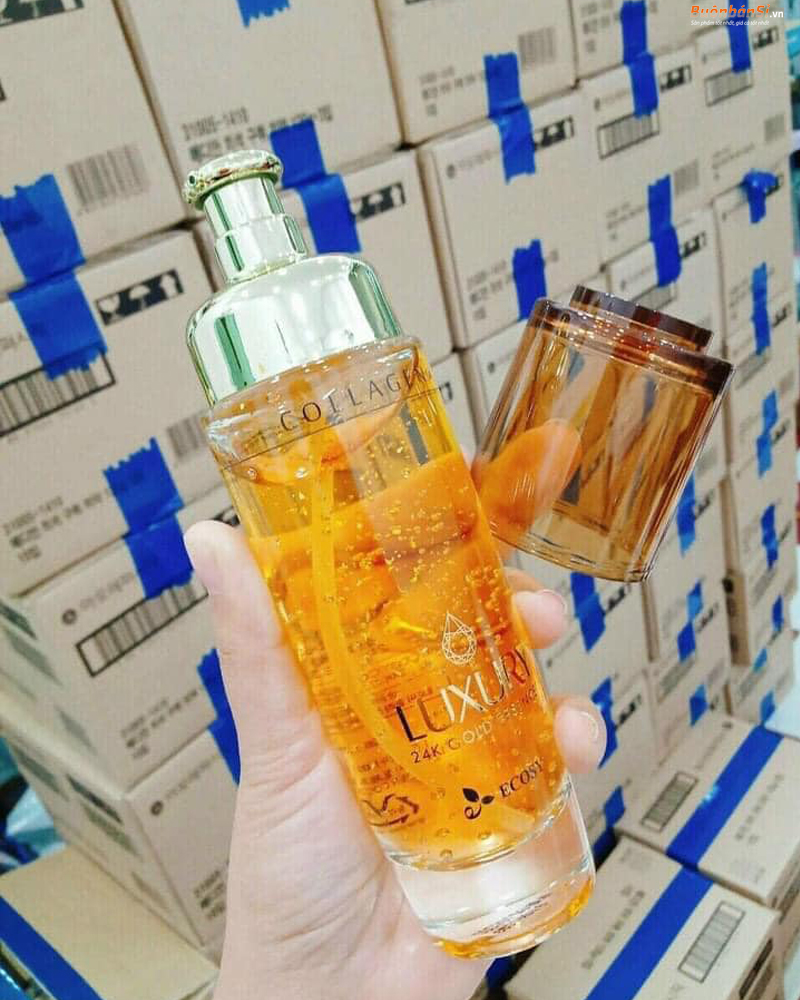 Tinh Chất Vàng Chống Lão Hóa Ecosy Collagen Luxury 24K Gold Essence 120ml 2 tinh chất vàng Ecosy Collagen 120ml chứa thành phần gì