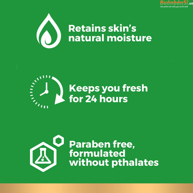Sữa Tắm Nam Irish Spring Original Moisturizing Face + Body Wash 946ml 3 Sữa Tắm Irish Spring 946ml thành phần