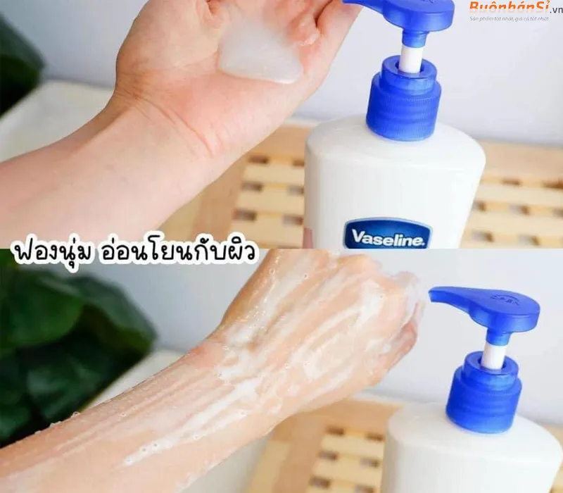 Sữa Tắm Vaseline Total Moisture Body wash 650ml cách sử dụng