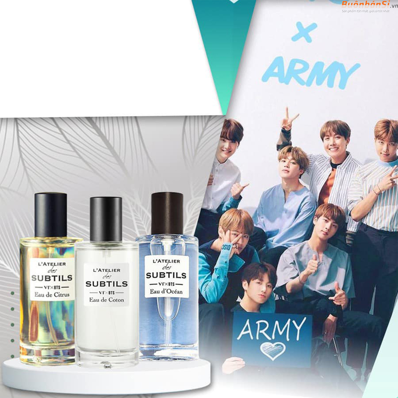 Nước Hoa Nam VT x BTS L'Atelier Des Subtils Eau De Toilette 50ml 4 Nước Hoa VT X BTS L'Atelier Des Subtils 50ml nhận được nhiều sự yêu thích