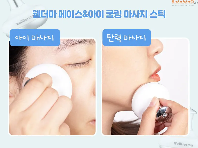 Thanh Lăn Lạnh Wellderma face & eye cooling massage stick công dụng