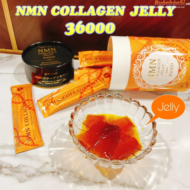 Thạch Metao NMN Collagen Jelly 36000 hộp 30 gói cách dùng